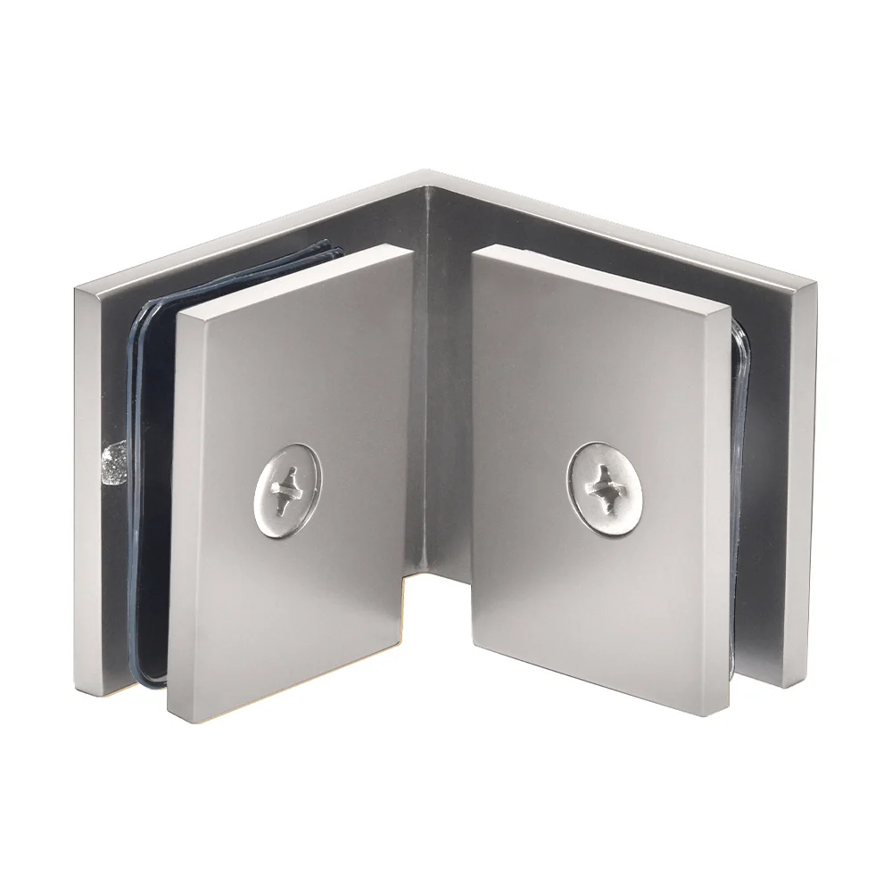 Shower Glass Square 90° Glass-to-Glass Clamp, Satin Nickel – CRL SGC90SN