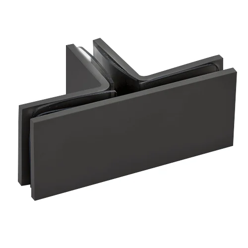 Shower Glass Square 90° T-Junction Glass Clamp, Matte Black – CRL SGC90TMBL
