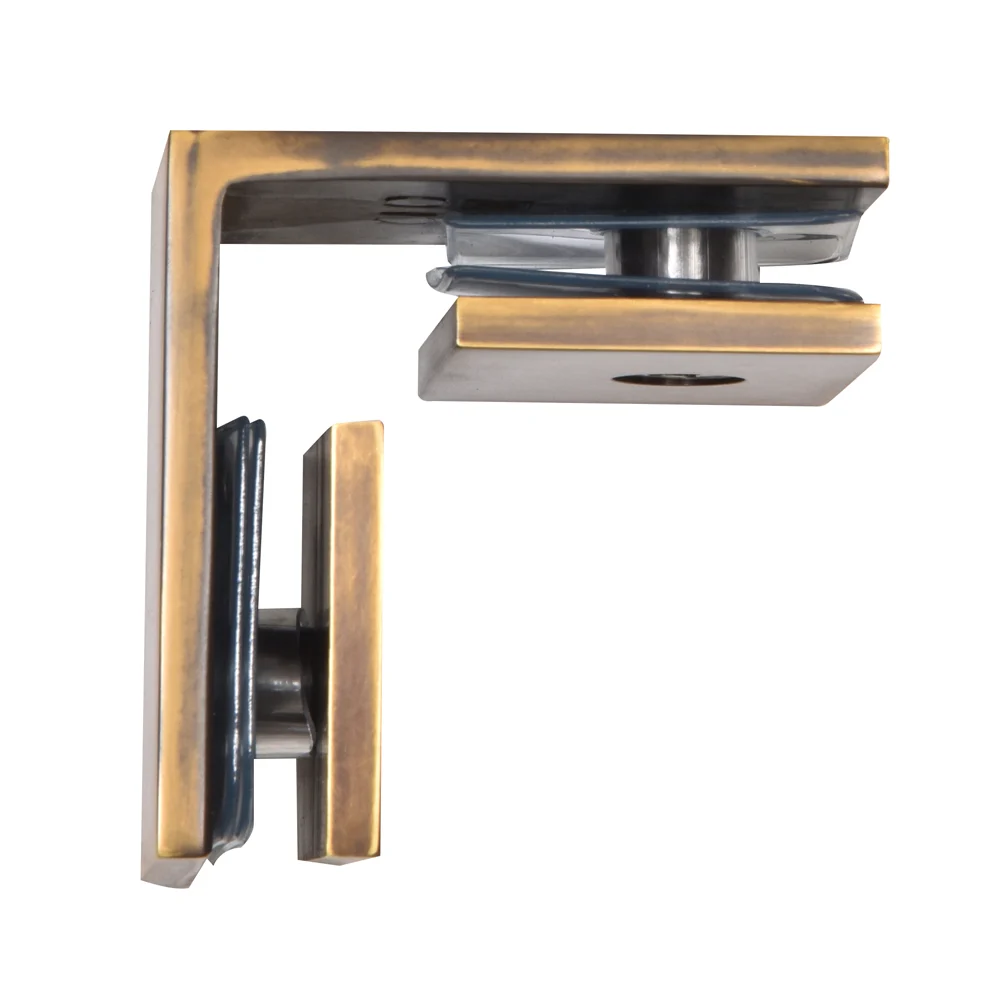 Shower Glass Square 90° Glass-to-Glass Clamp, Vintage Brass – CRL SGC90VBR, photo 3
