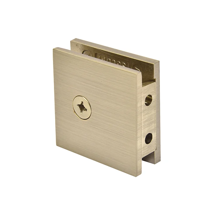 Shower Glass Square Notch-in-Glass Fixed Panel U-Clamp, Brushed Bronze – CRL SGCU1BBRZ