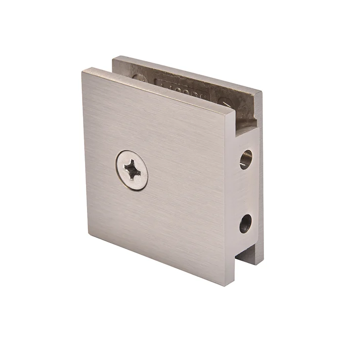 Shower Glass Square Notch-in-Glass Fixed Panel U-Clamp, Brushed Nickel – CRL SGCU1BN