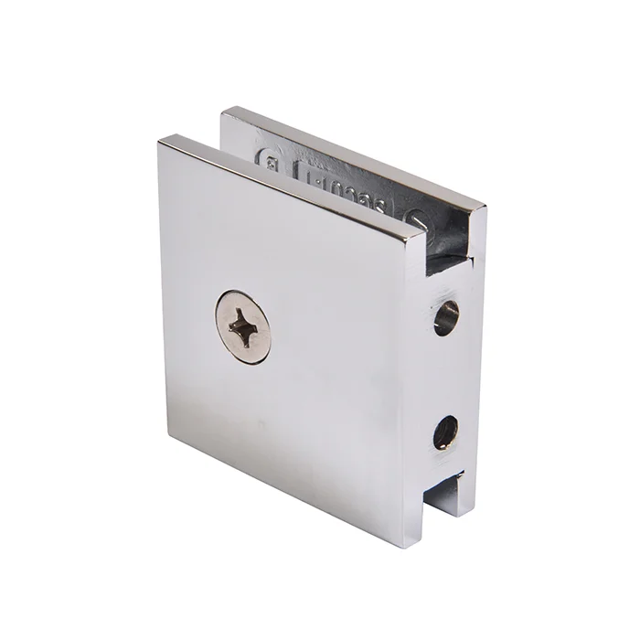 CRL SGCU1CH Square Notch-in-Glass Fixed Panel U-Clamp