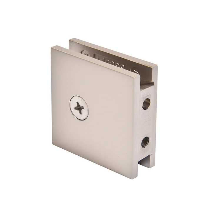 Shower Glass Square Notch-in-Glass Fixed Panel U-Clamp, Satin Nickel – CRL SGCU1SN
