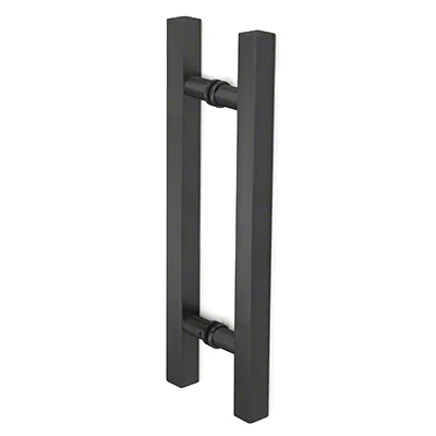 Shower Door 6" Square Ladder Pull, Back-to-Back, Matte Black – CRL SLP6X6MBL