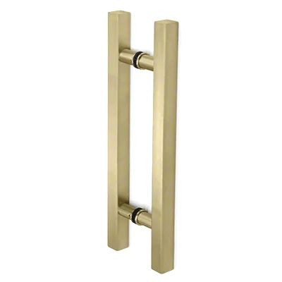 Shower Door 6" Square Ladder Pull, Back-to-Back, Satin Brass – CRL SLP6X6SB