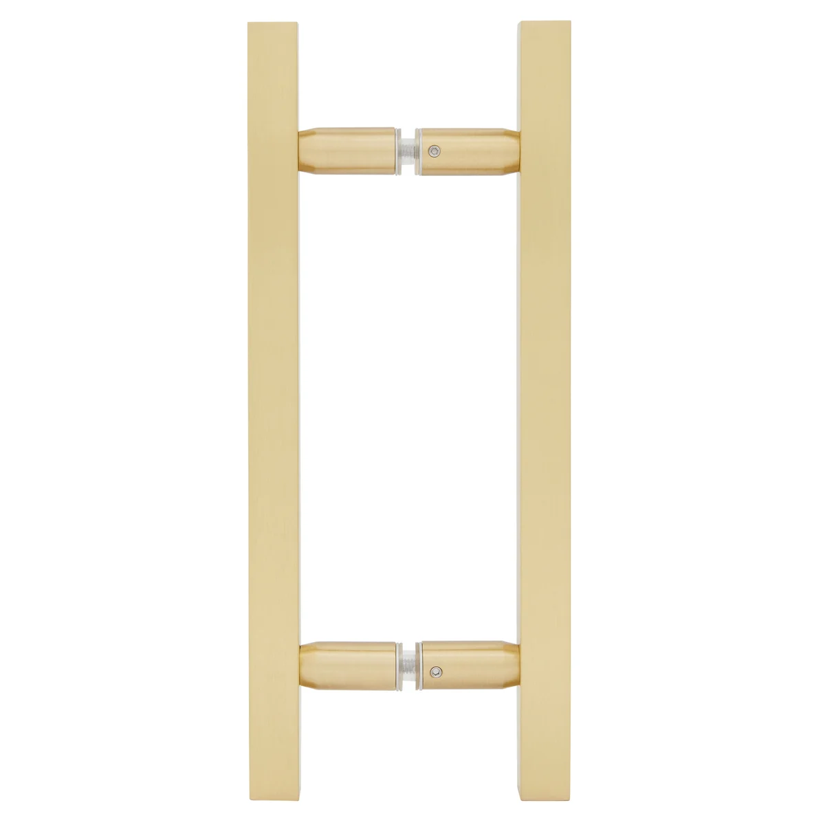 Shower Door 8" Square Ladder Pull Handle, Satin Brass – CRL SLP8X8SB, photo 2