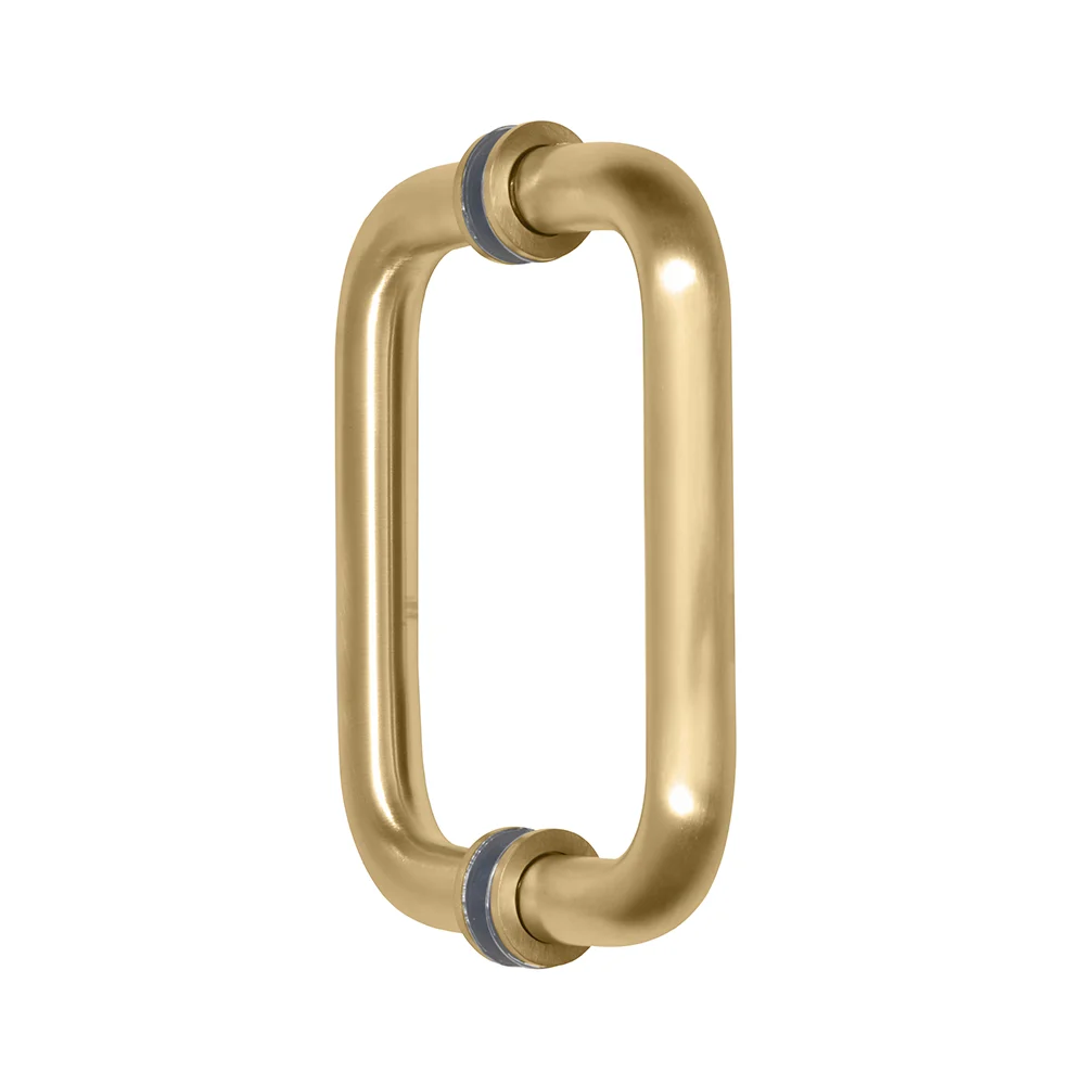 Shower Door 6" Back-to-Back Solid Brass Pull Handle, Satin Brass – CRL SPH6SB