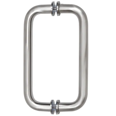 CRL 8" Back-to-Back Pull Handle with Metal Washers, Brushed Chrome