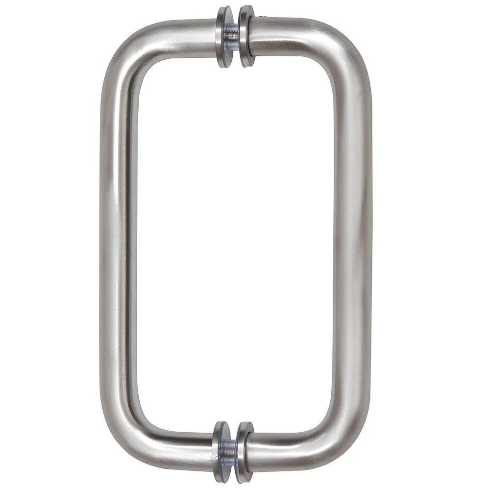 Shower Door 8" Back-to-Back Pull Handle with Metal Washers, Brushed Chrome – CRL SPH8BCH