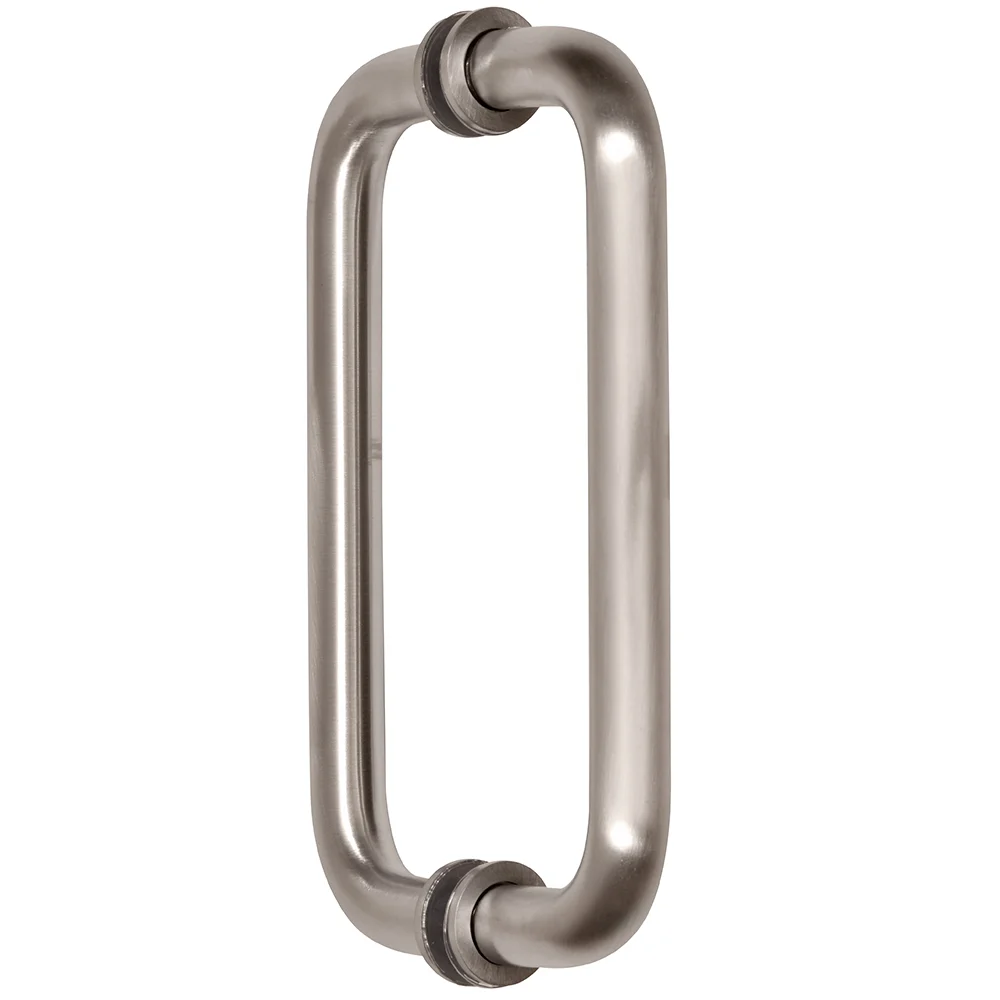 Shower Door 8" Back-to-Back Pull Handle with Metal Washers, Brushed Nickel – CRL SPH8BN