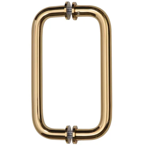 CRL 8" Back-to-Back Pull Handle with Metal Washers, French Gold