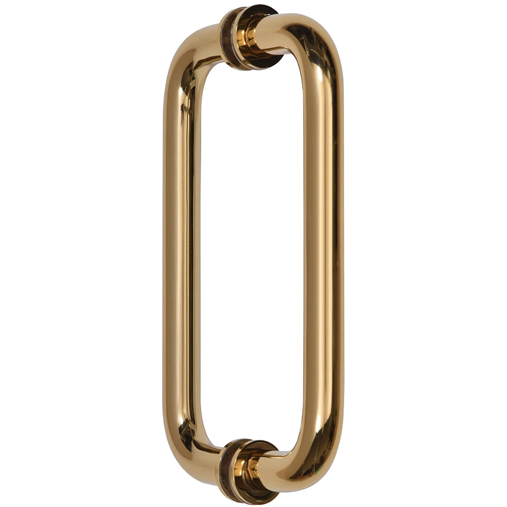 Shower Door 8" Back-to-Back Pull Handle with Metal Washers, French Gold – CRL SPH8FG, photo 2