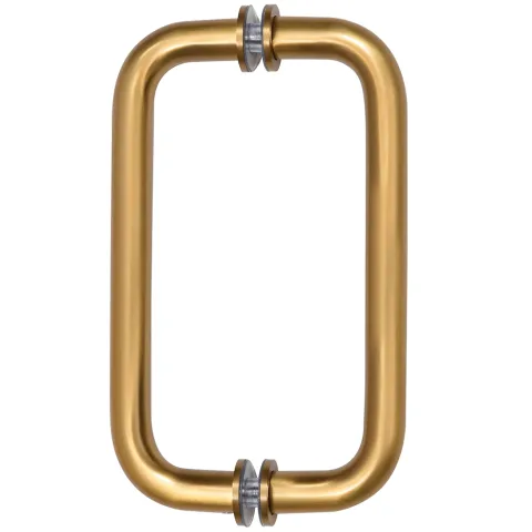 CRL 8" Back-to-Back Pull Handle with Metal Washers, Modern Gold