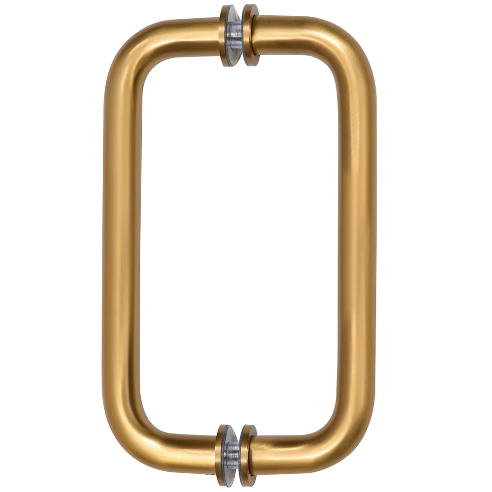 Shower Door 8" Back-to-Back Pull Handle with Metal Washers, Modern Gold – CRL SPH8MG