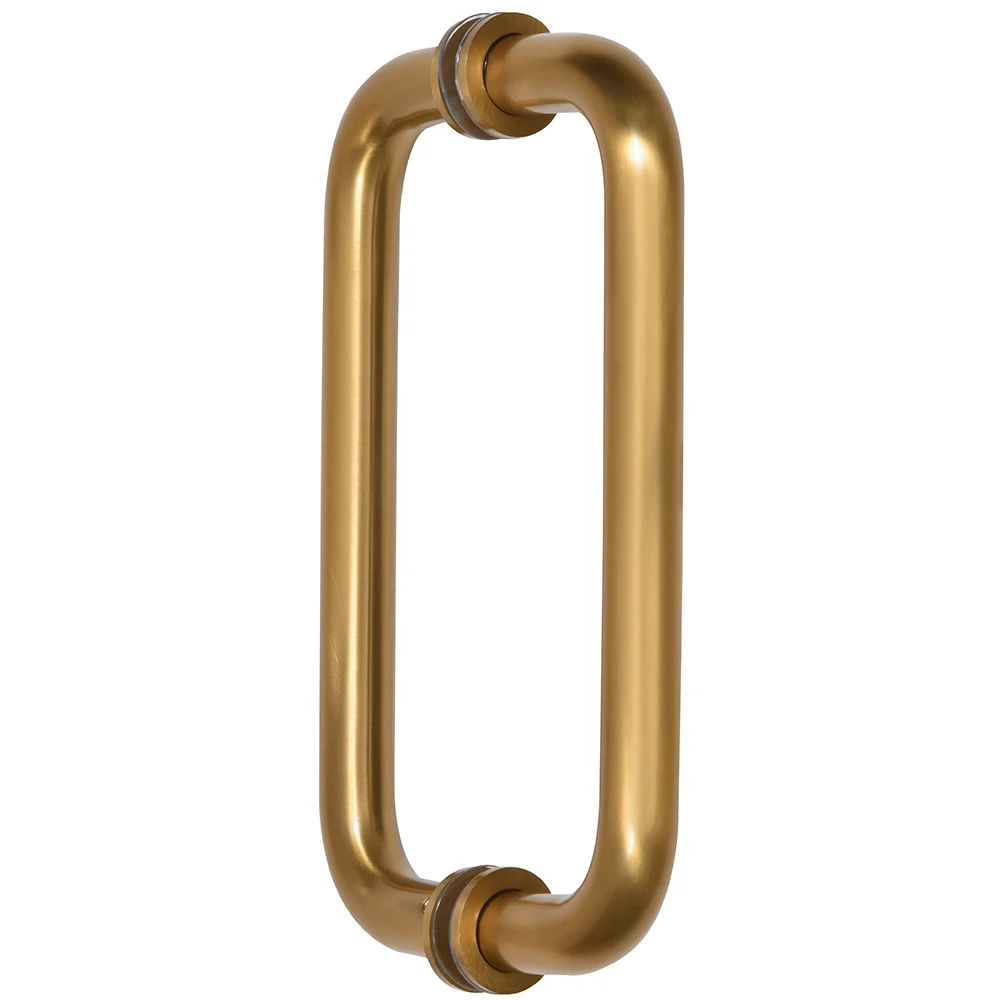 Shower Door 8" Back-to-Back Pull Handle with Metal Washers, Modern Gold – CRL SPH8MG, photo 2