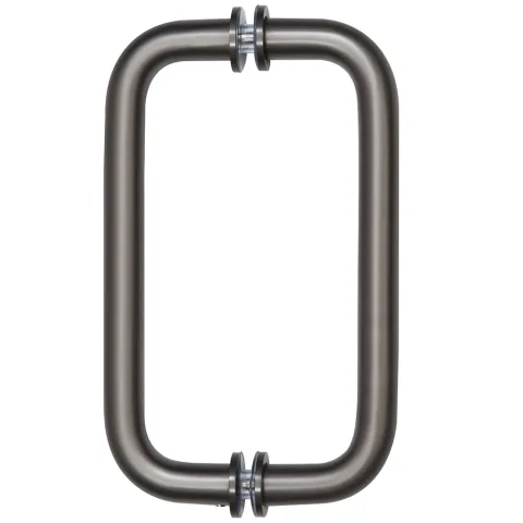 CRL 8" Back-to-Back Pull Handle with Metal Washers, Matte Gun Metal