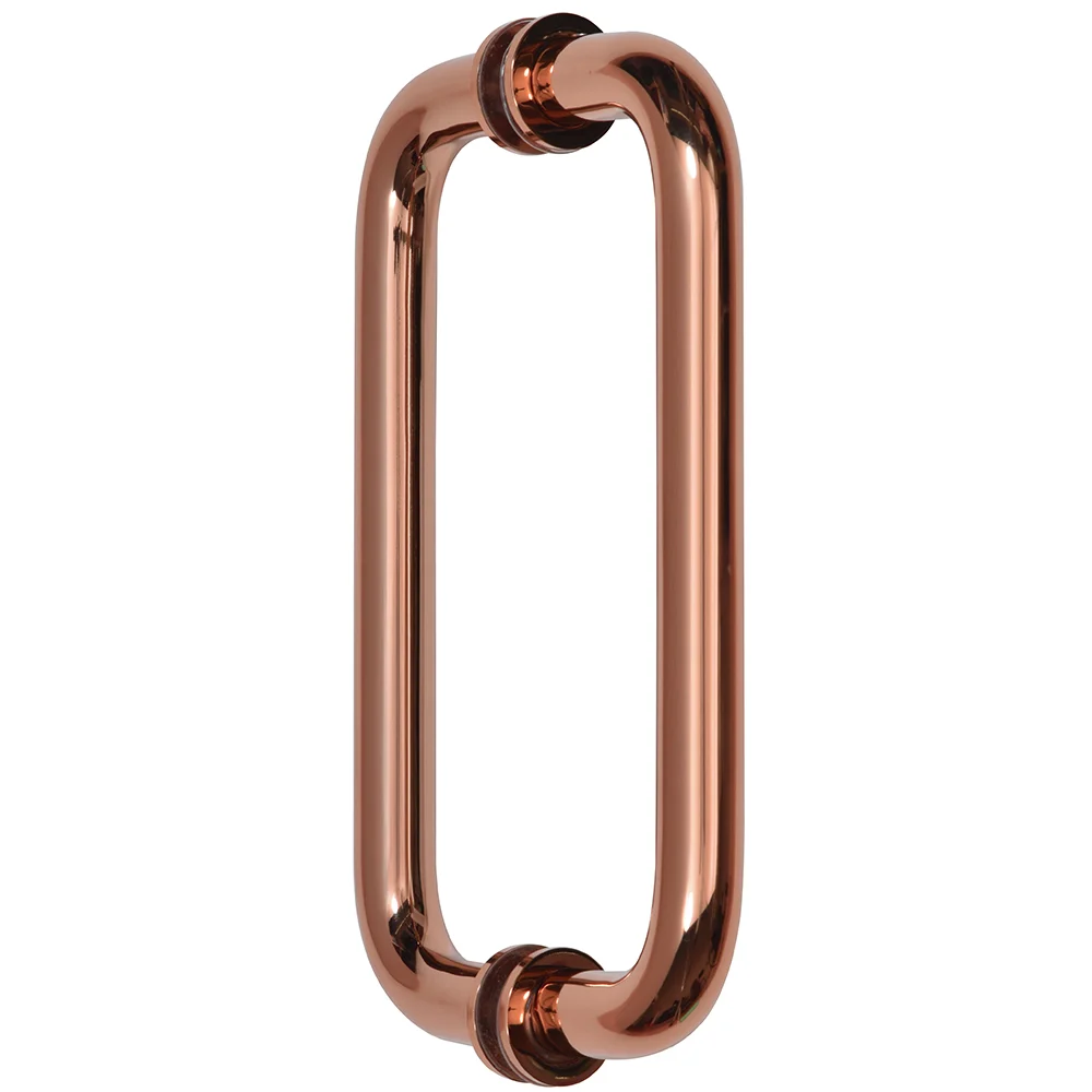 Shower Door 8" Back-to-Back Pull Handle with Metal Washers, Rose Gold – CRL SPH8RG, photo 2