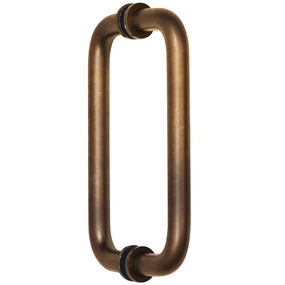 Shower Door 8" Back-to-Back Pull Handle with Metal Washers, Vintage Brass – CRL SPH8VBR, photo 2