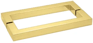 Glass Shower Door 18" Back-to-Back Square Towel Bar, Polished Brass – CRL SQ18X18BR