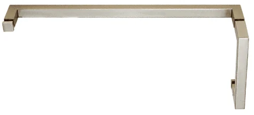 Glass Shower Door 6" Square Pull Handle and 18" Towel Bar Set, Brushed Nickel – CRL SQ6X18BN
