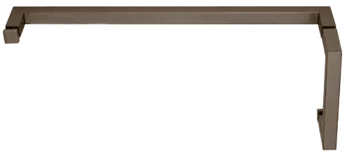 Glass Shower Door 6" Pull Handle and 24" Square Towel Bar Set, Oil Rubbed Bronze – CRL SQ6X240RB