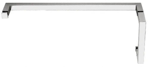 CRL SQ6X24CH 6" Pull Handle and 24" Square Towel Bar Set