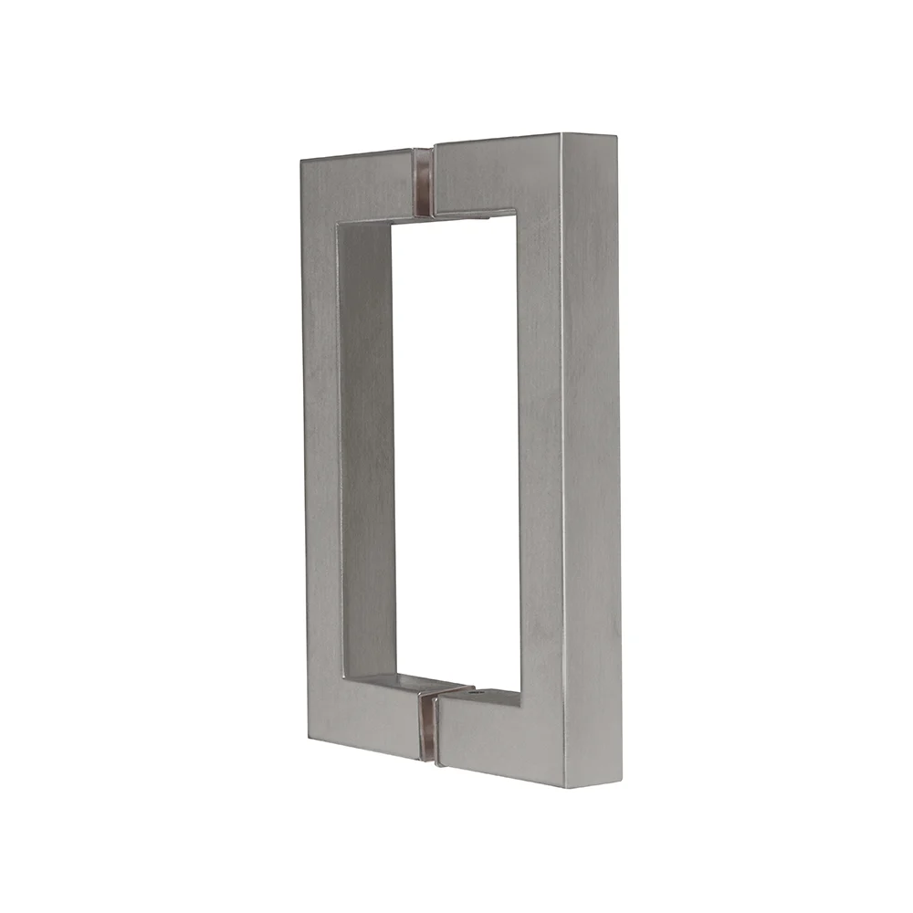 Shower Door 6" Square Back-to-Back Pull Handle, Brushed Nickel – CRL SQ6X6BN