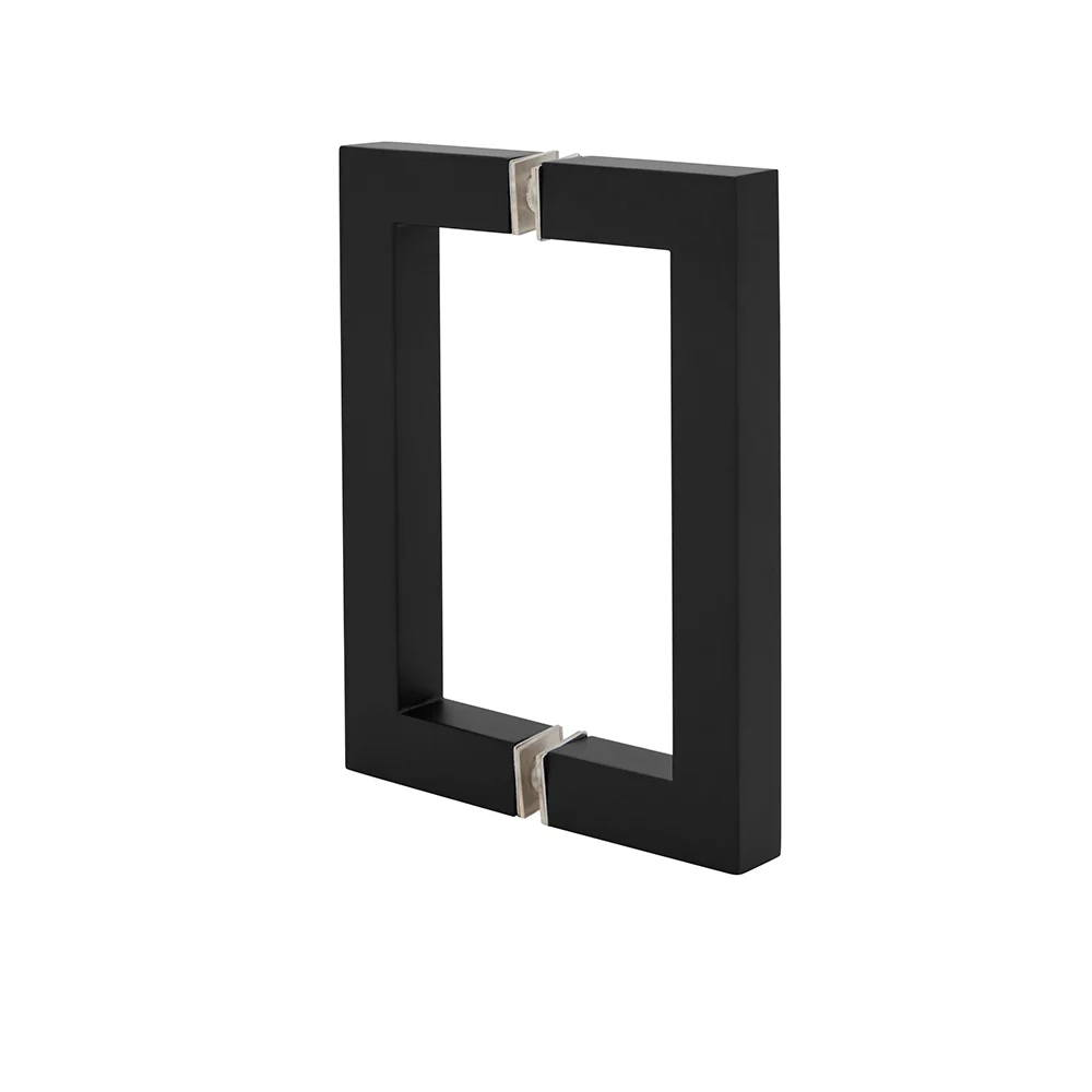Shower Door 6" Square Back-to-Back Pull Handle, Matte Black – CRL SQ6X6MBL