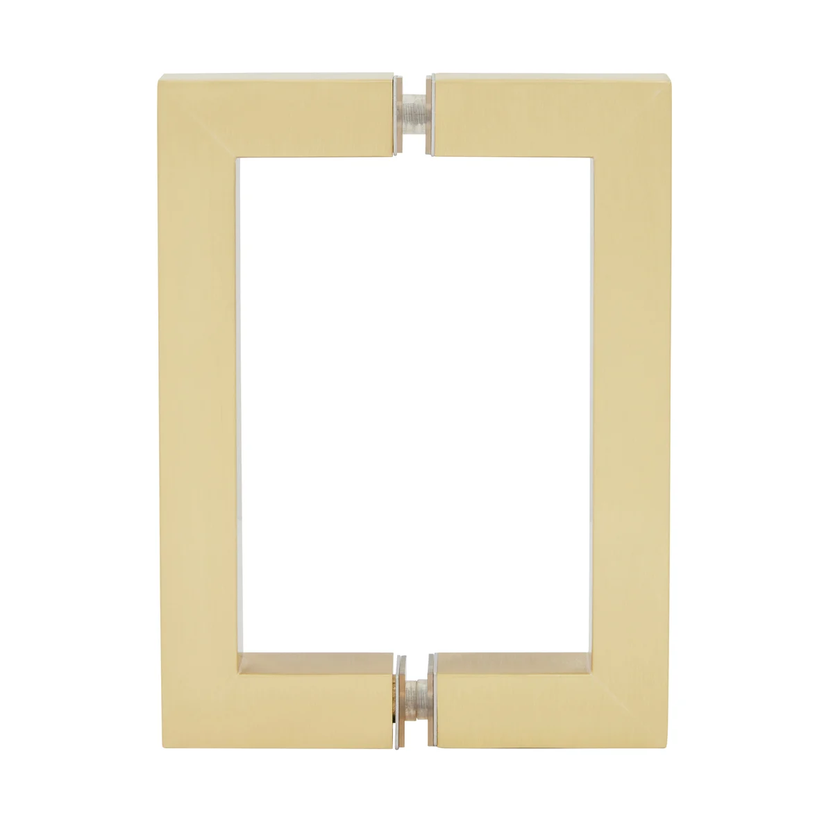 Shower Door 6" Square Back-to-Back Pull Handle, Satin Brass – CRL SQ6X6SB