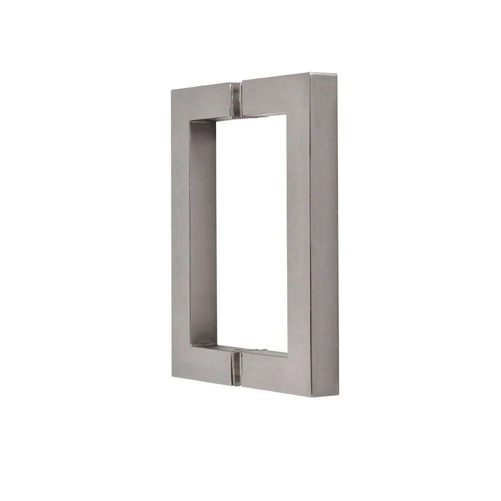 Shower Door 6" Square Back-to-Back Pull Handle, Satin Nickel – CRL SQ6X6SN