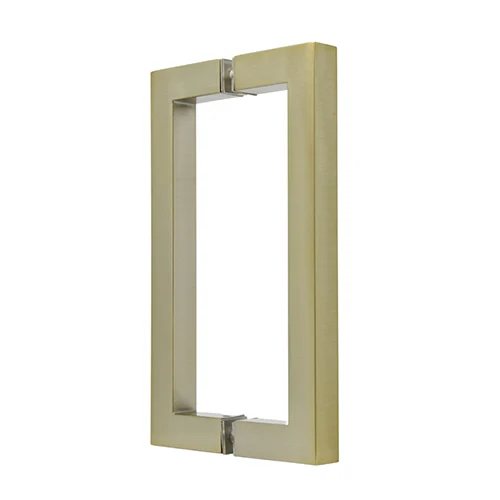 CRL 8" Back-to-Back Square Pull Handle, Brushed Bronze