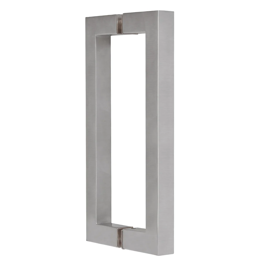 Shower Door 8" Back-to-Back Square Pull Handle, Brushed Chrome – CRL SQ8X8BCH, photo 2