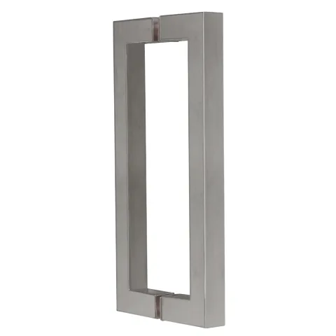 CRL 8" Back-to-Back Square Pull Handle, Brushed Nickel