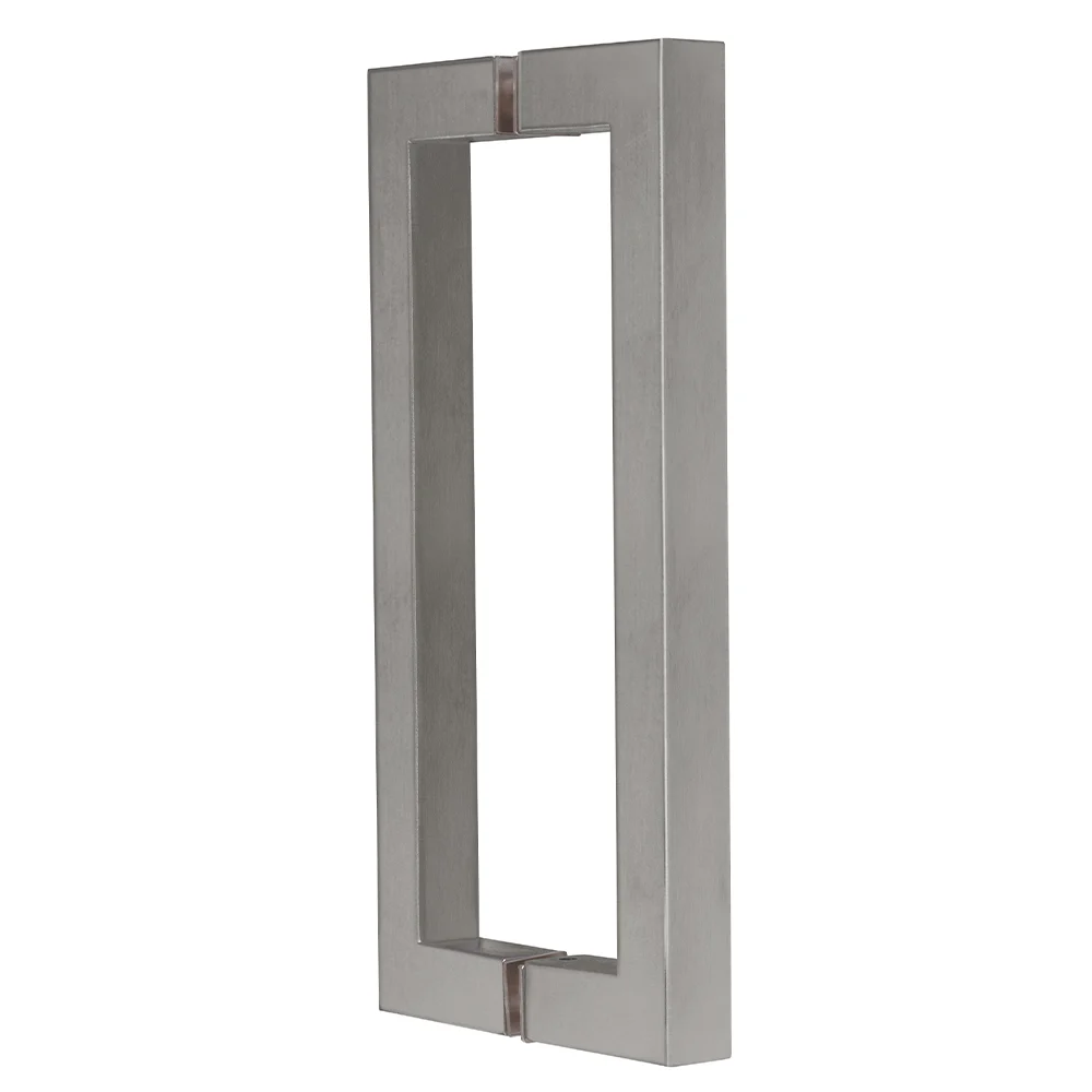 CRL 8" Back-to-Back Square Pull Handle, Brushed Nickel