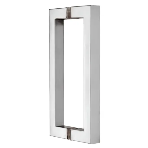 CRL 8" Back-to-Back Square Pull Handle, Polished Chrome