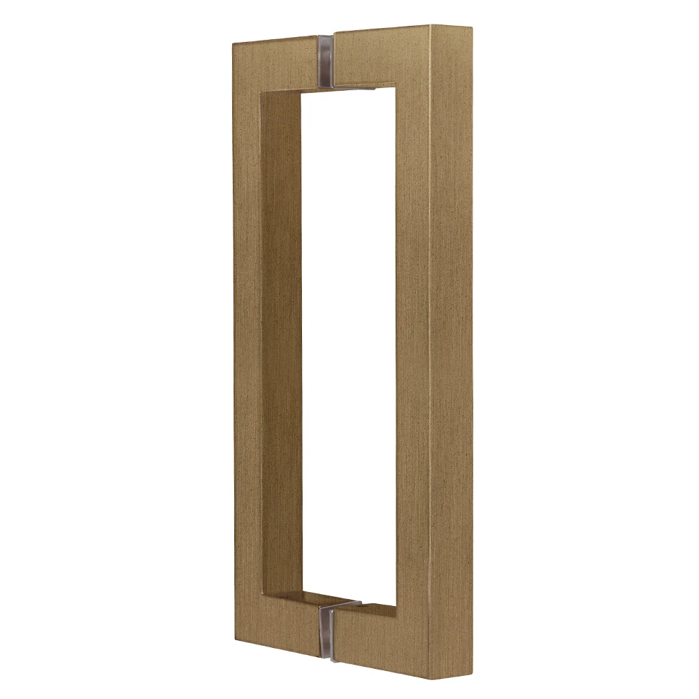 Shower Door 8" Back-to-Back Square Pull Handle, Dark Brushed Bronze – CRL SQ8X8DBBZ, photo 2