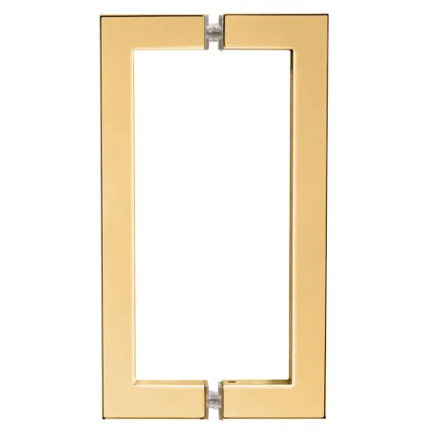 CRL 8" Back-to-Back Square Pull Handle, French Gold
