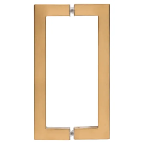 CRL 8" Back-to-Back Square Pull Handle, Modern Gold
