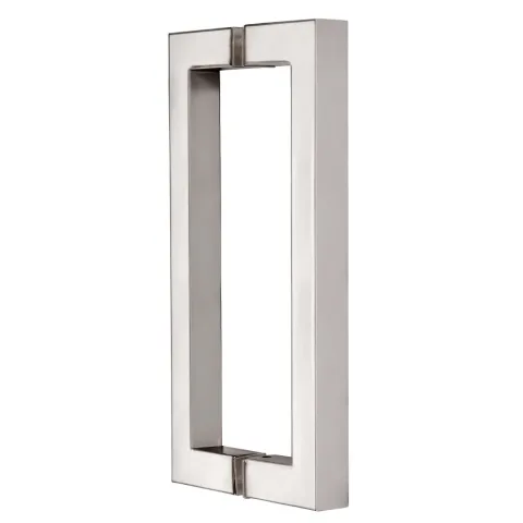 CRL 8" Back-to-Back Square Pull Handle, Polished Nickel
