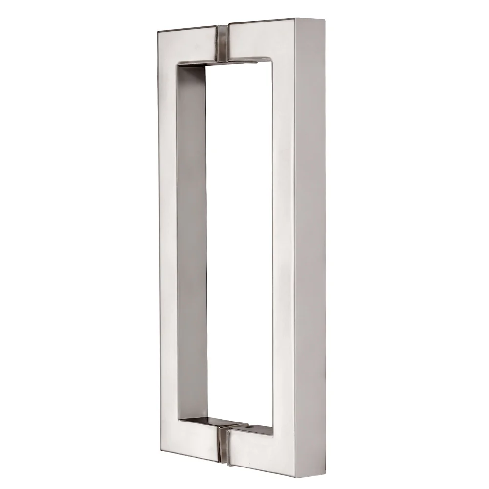 Shower Door 8" Back-to-Back Square Pull Handle, Polished Nickel – CRL SQ8X8PN