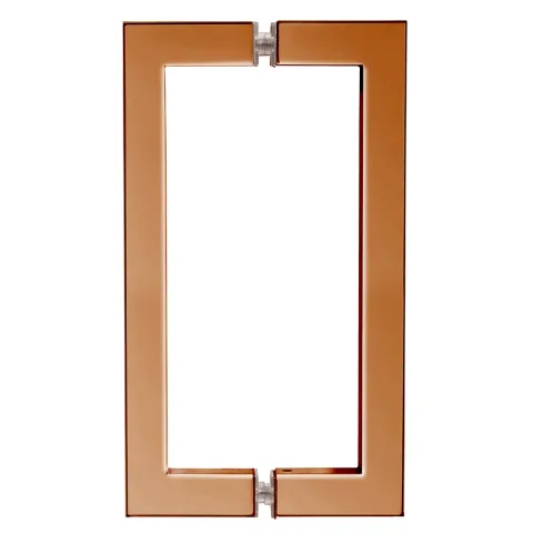 CRL 8" Back-to-Back Square Pull Handle, Rose Gold