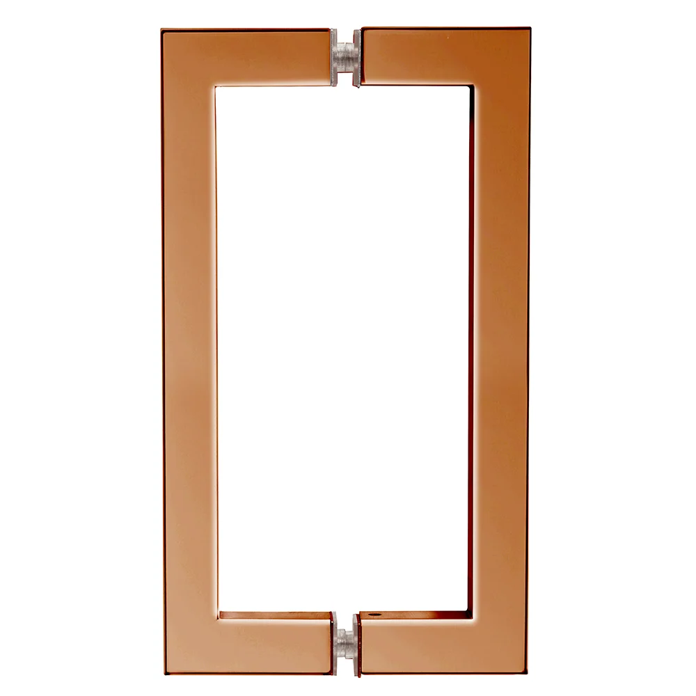 Shower Door 8" Back-to-Back Square Pull Handle, Rose Gold – CRL SQ8X8RG