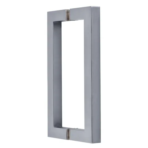 CRL 8" Back-to-Back Square Pull Handle, Satin Chrome