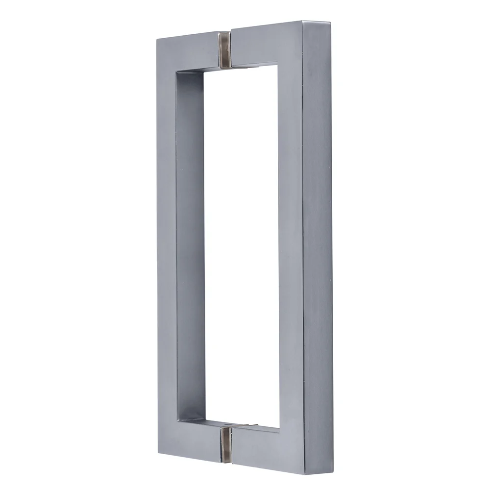 CRL 8" Back-to-Back Square Pull Handle, Satin Chrome