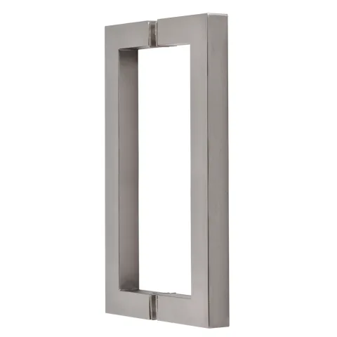 CRL 8" Back-to-Back Square Pull Handle, Satin Nickel