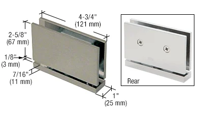 Pivot Shower Door Hinge: Senior Cardiff Top or Bottom Mount, Brushed Nickel – CRL SRCAR01BN, photo 2