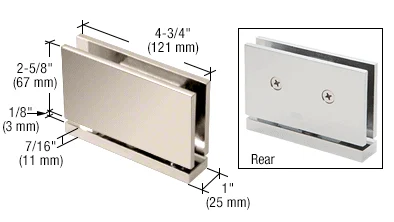 Pivot Shower Door Hinge: Senior Cardiff Top or Bottom Mount, Polished Nickel – CRL SRCAR01PN, photo 2