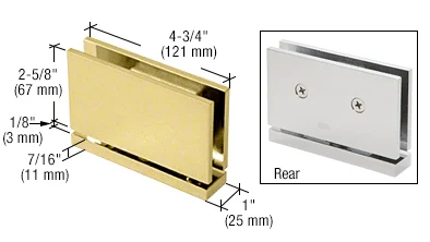 Pivot Shower Door Hinge: Senior Cardiff Top or Bottom Mount, Satin Brass – CRL SRCAR01SB, photo 2