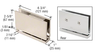Pivot Shower Door Hinge: Senior Cardiff Top or Bottom Mount, Satin Nickel – CRL SRCAR01SN, photo 2