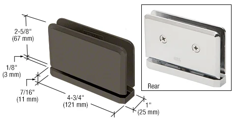 Pivot Shower Door Hinge: Senior Prima 01 Top or Bottom Mount, Oil Rubbed Bronze – CRL SRPPH010RB, photo 2